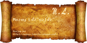 Mezey László névjegykártya